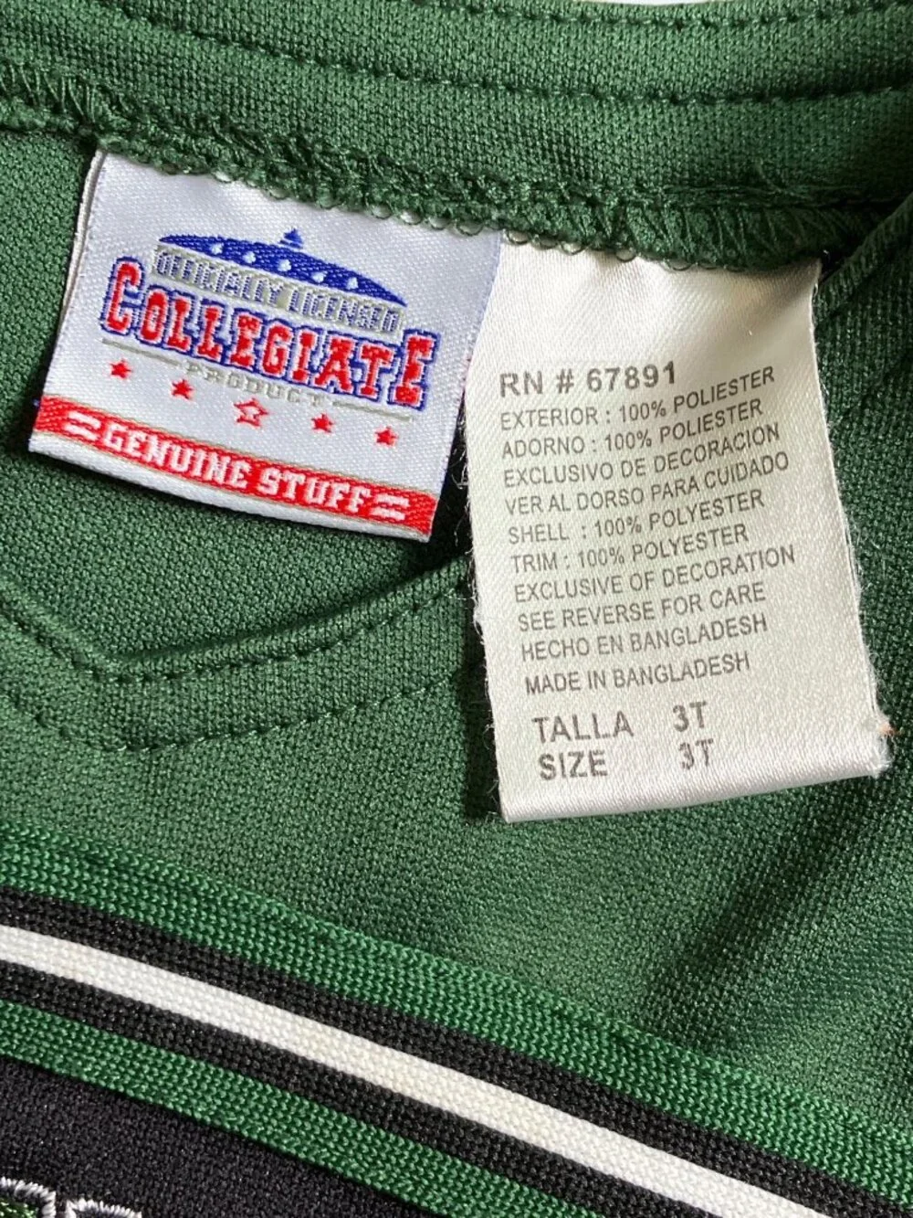 Michigan State Cheerleader Dress 3T Green & Black Polyester - Picture 6 of 10